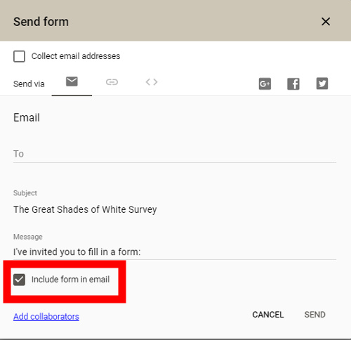 bädda in-google-form-omröstning-till-e-post-skicka-formulär