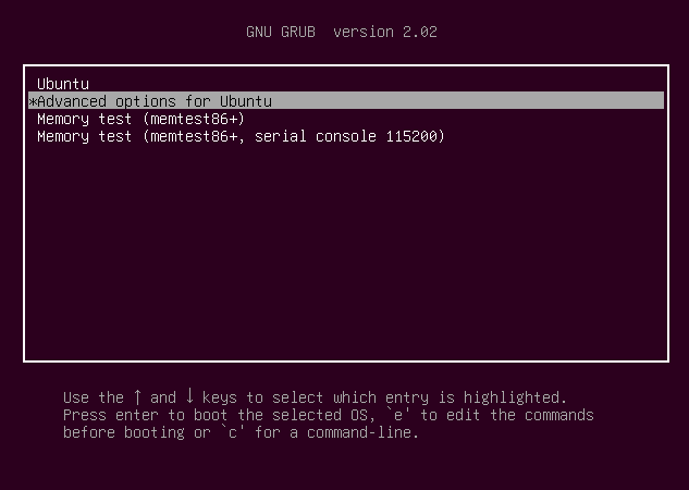 linux-gjest-ubuntu-grub-meny