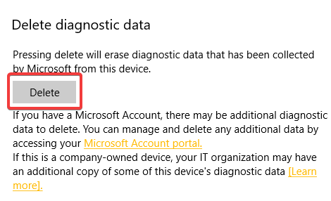 diagnostinen data-delete
