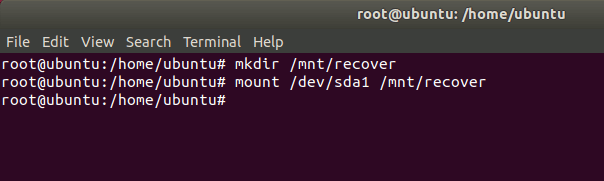 ubuntu-livecd-mount-partisjon