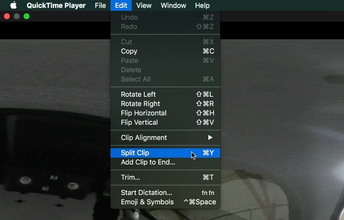 Macos Quicktime Player Video Splitter-sammanslagning