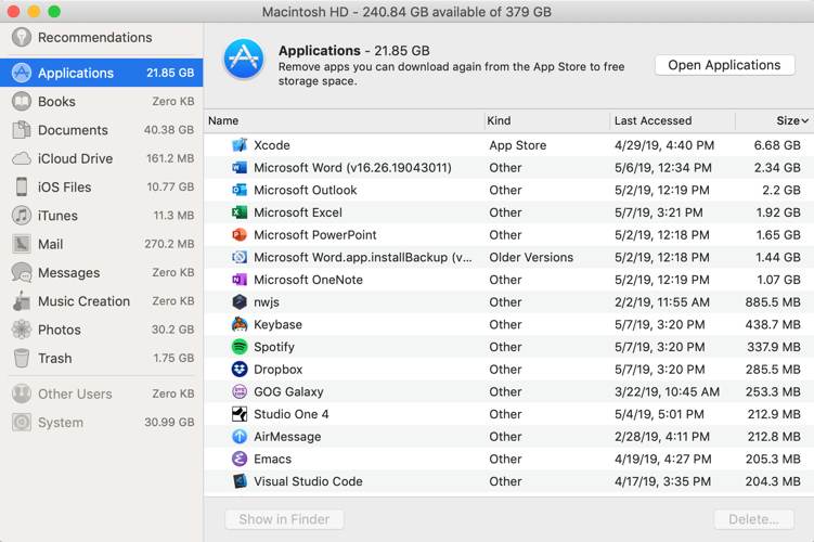 Analyser Disk Space Mac Macos Disk Storage Sammendrag
