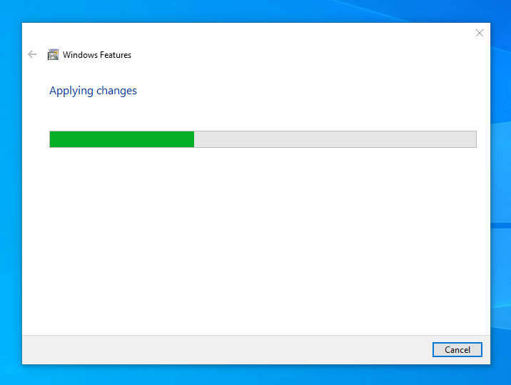 Windows Sandbox-inställningar gäller
