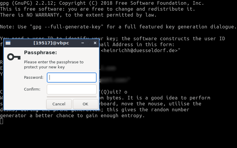 Gpg Linux-avaimen salasana