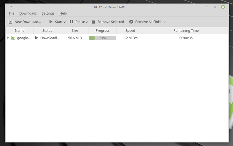 Linux Mint Download Managers Kget