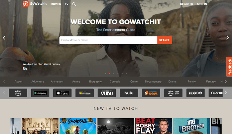 Streaming Services Tools Gowatchit