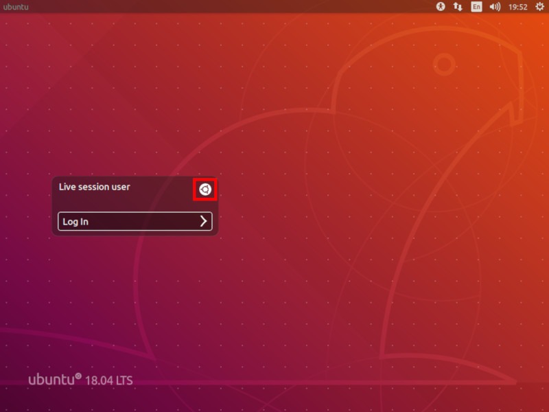 Asenna Unity Desktop Select Desktop Environment -kuvake