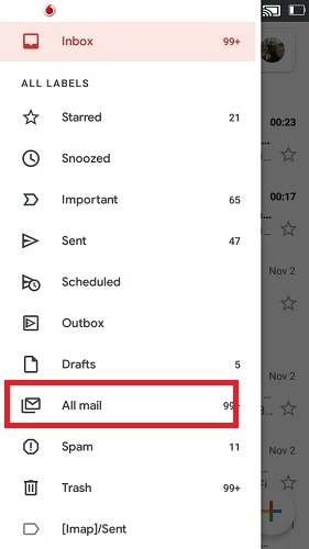 All Mail Gmail Mobile