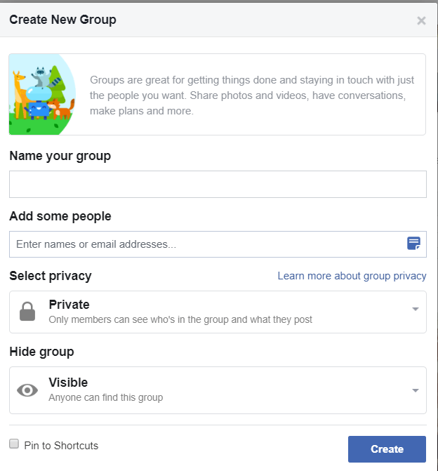 Facebook-ryhmien perustiedot