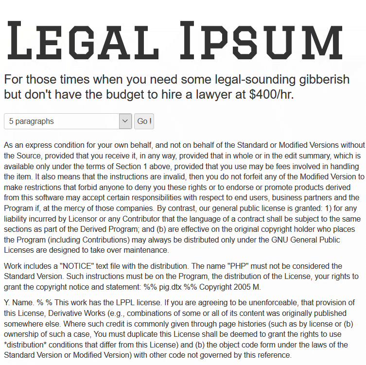 Lorem Ipsum Legal