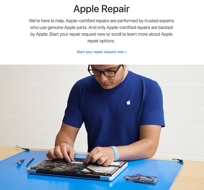 Applen laitteen korjaus Applen tuki