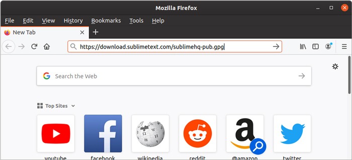 Ubuntu-tietovaraston Gui-hallintaavaimen URL-osoite