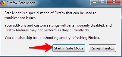 Vähennä Firefoxin muistin käytön uudelleenkäynnistystä, kun lisäosat eivät ole käytössä Käynnistä vikasietotila