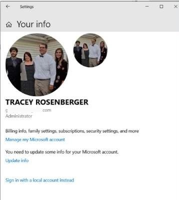 Ändra Windows Visningsnamn Hantera Microsoft-konto