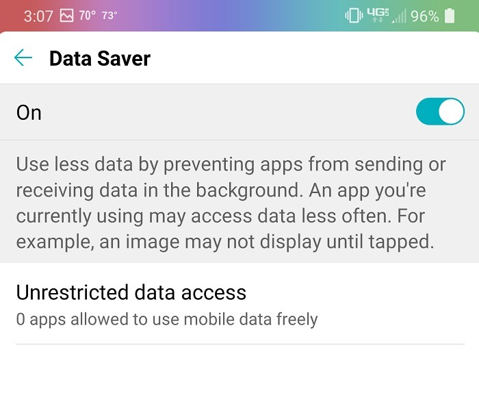 Hur man använder Datasparare på Android Datasparare På