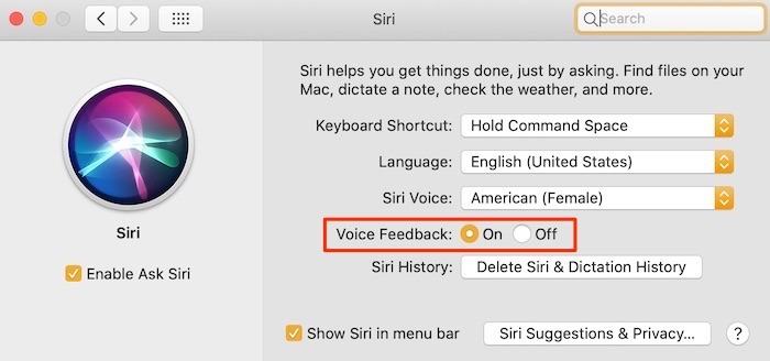 Ni Mac skjulte innstillinger demper Siri