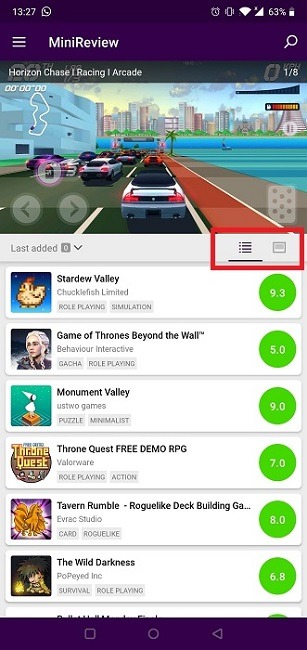 Finn nye spill i Android Minireview Views