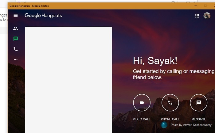 Firefoxin sosiaaliset laajennukset Google Hangouts 1