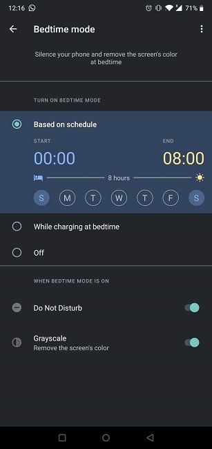 Få läget för läggdags på Android Sleep Schema