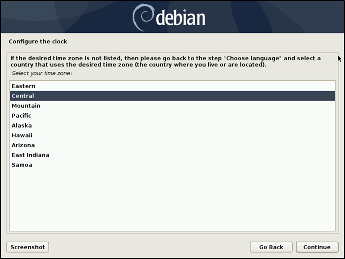 Debian Install Clock