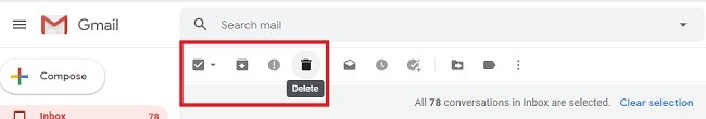 Markera alla olästa e-postmeddelanden som lästa i Gmail och ta bort dem ta bort