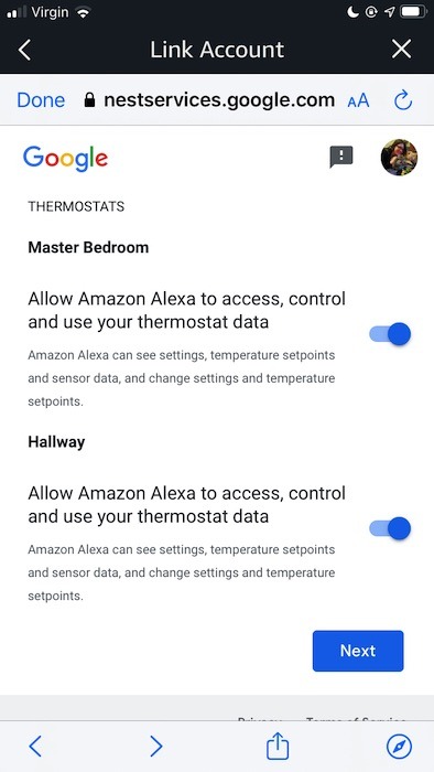 Amazon Alexa Connect Nest Thermostat