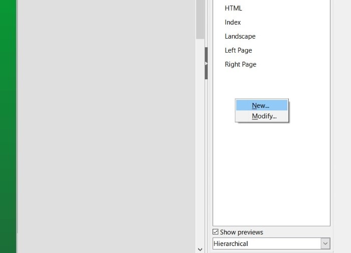 Kuvakaappaus uuden tyylin palveluvalikosta LibreOffice 7 Writer -sovelluksessa.
