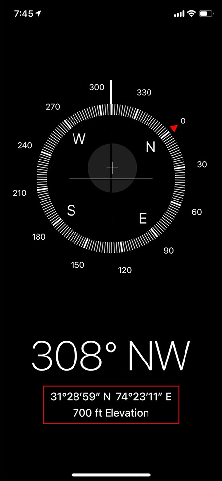 Höjdmätare Apps kompass