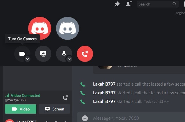 Discord Screenshare Video Connected