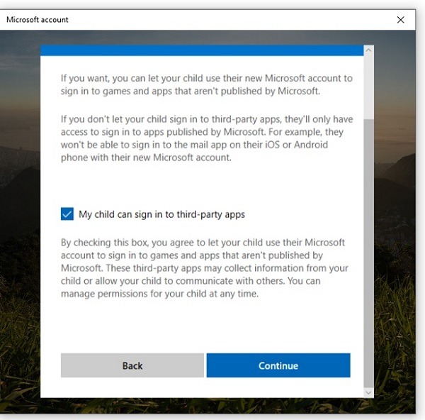 Microsoftin perheen turvaominaisuuksien määrittäminen Windows 10 Third -käyttöjärjestelmässä
