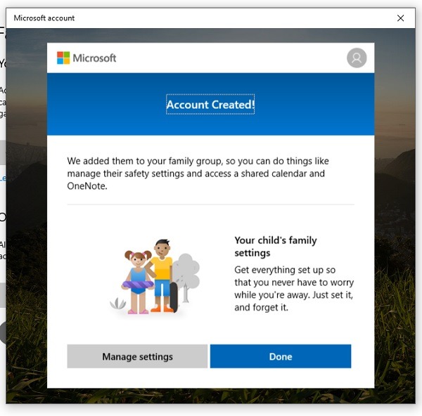 Microsoftin perheen turvaominaisuuksien määrittäminen Windows 10 Manage -sovelluksessa