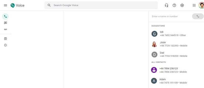 Send tekstmeldinger fra PC Google Voice