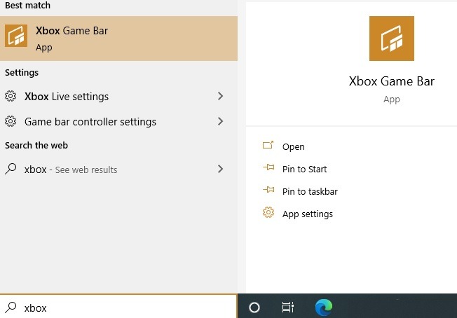 Windows10 Screen Recorder Starta Gamebar