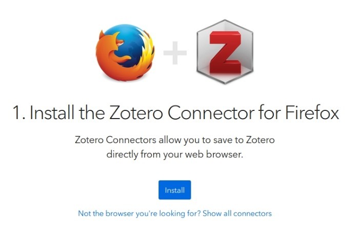Forskning med Zotero Install Connector