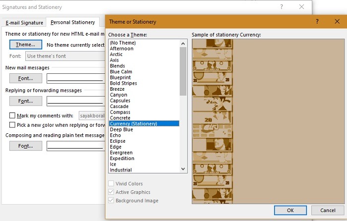 Outlook Signature Desktop Theme Paperitavara