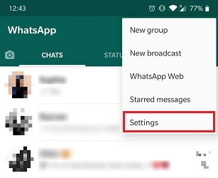 Kuinka lukea viestejä Whatsapp Invisible Settings