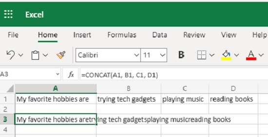 Hur man använder den sammanfogade funktionen i Excel Simple