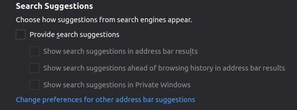 Bästa Ff-integritetstillägg Firefox-sökning