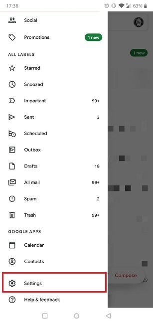 Slik deaktiverer du Gmail-samtaler Vis innstillinger for mobilapper