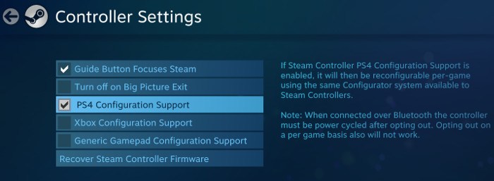 connect-ps4-ohjain-pc-steam-config