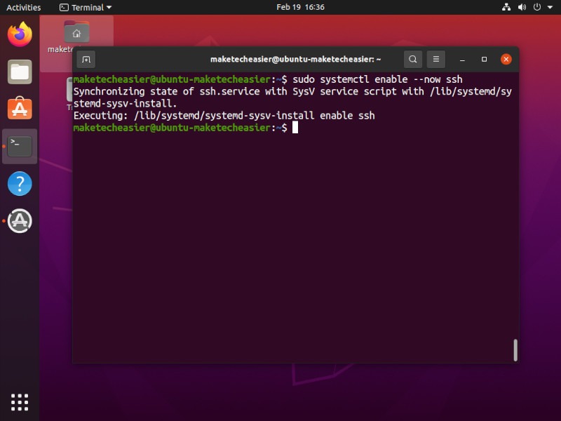 Ssh Ubuntu käytössä