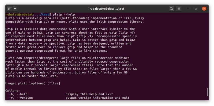 Linux komprimeringsverktyg Plzip