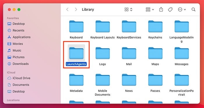Oppstartselementer Mac Launchagents Folder Library