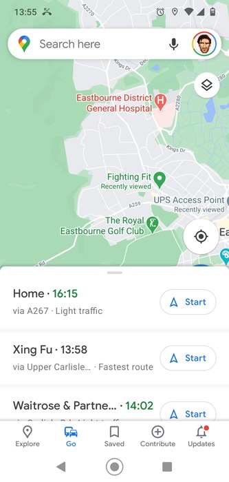 Tallenna reitti Google Mapsin kiinnitetty reitti