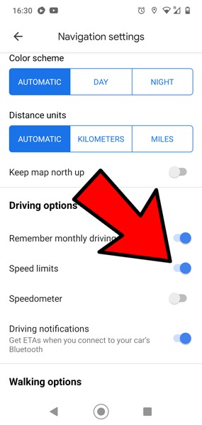 Näytä nopeusrajoitus Google Mapsin nopeusrajoitukset