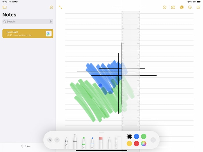 Markup Ipad Tool Palette In Notes App