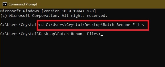 3 måter å batchdøpe filer på i Windows Utforsker Cmd Cd