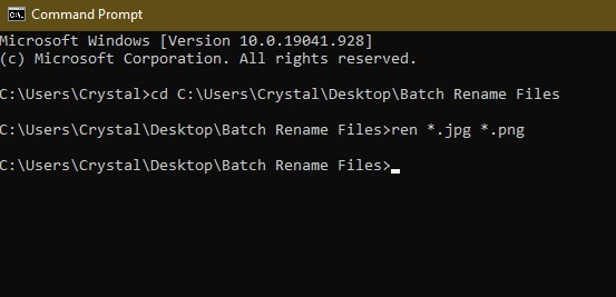 3 måter å batchdøpe filer på i Windows Utforsker Cmd Cd-utvidelser