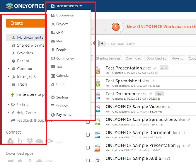 Onlyoffice Workspace Cloud Review Dashboard Module