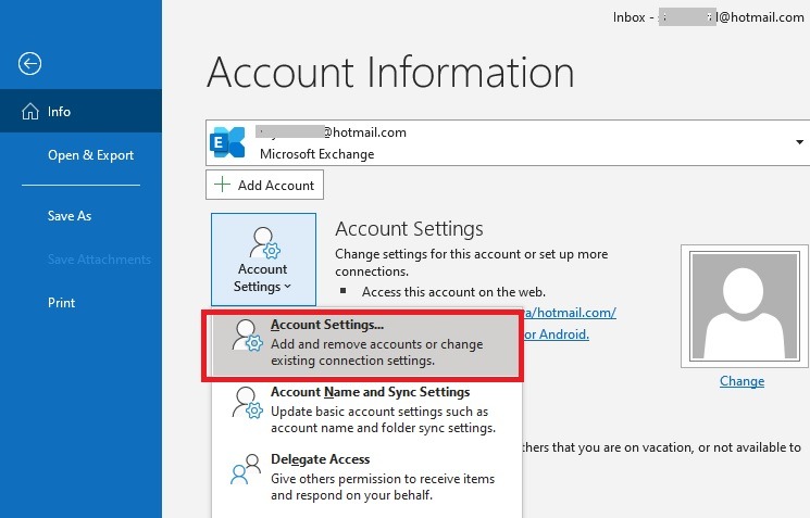 Gmail Multiple Manage Outlook Account Settings